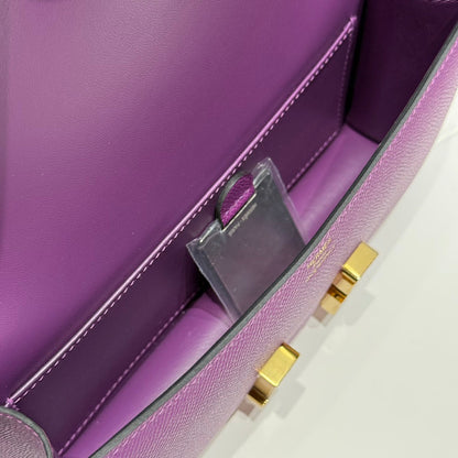 HM Constance Elan 24 Violet minuit Epsom Quincaillerie dorée 237344