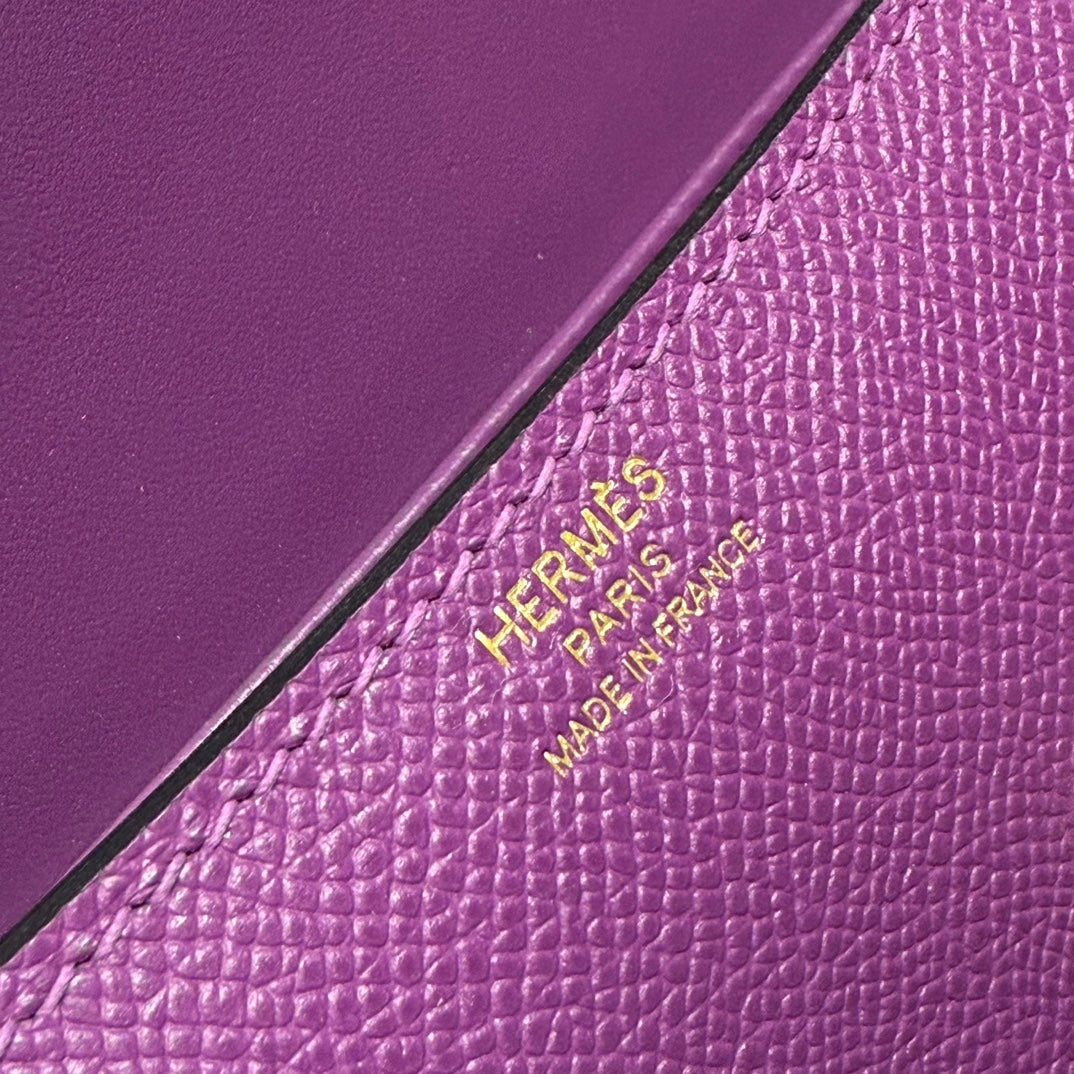 HM Constance Elan 24 Violet minuit Epsom Quincaillerie dorée 237344