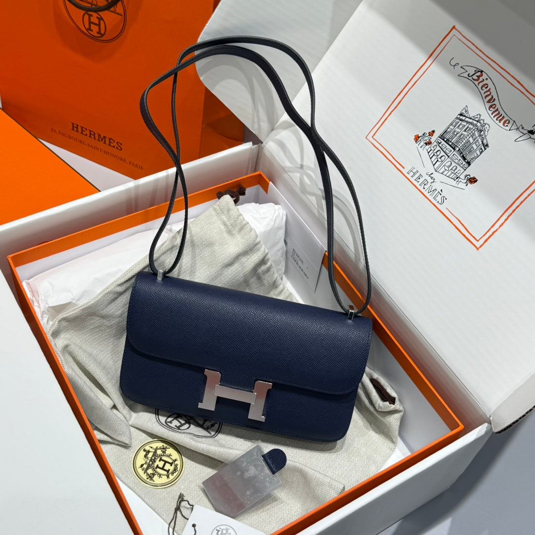 HM Constance Elan 24 Azul medianoche Epsom Herrajes plateados 237341
