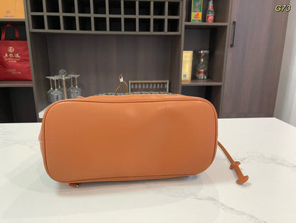 MOCHILA ALPIN 37 EN PIEL DE CORDERO MARRÓN Y LONA GOYARDINE