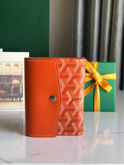 CARTERA 12 SAINT-GABRIEL DE BECERRO NARANJA Y LONA GOYARDINA
