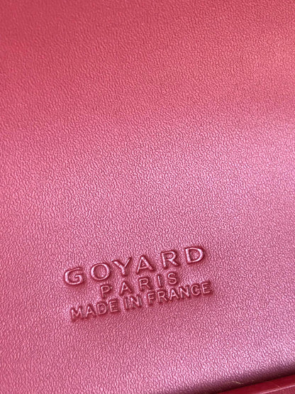 BOLSO DUCHESSE MARIE-CAROLINE 25 EN LONA GOYARDINE ROJA Y PIEL DE BECERRO LISA