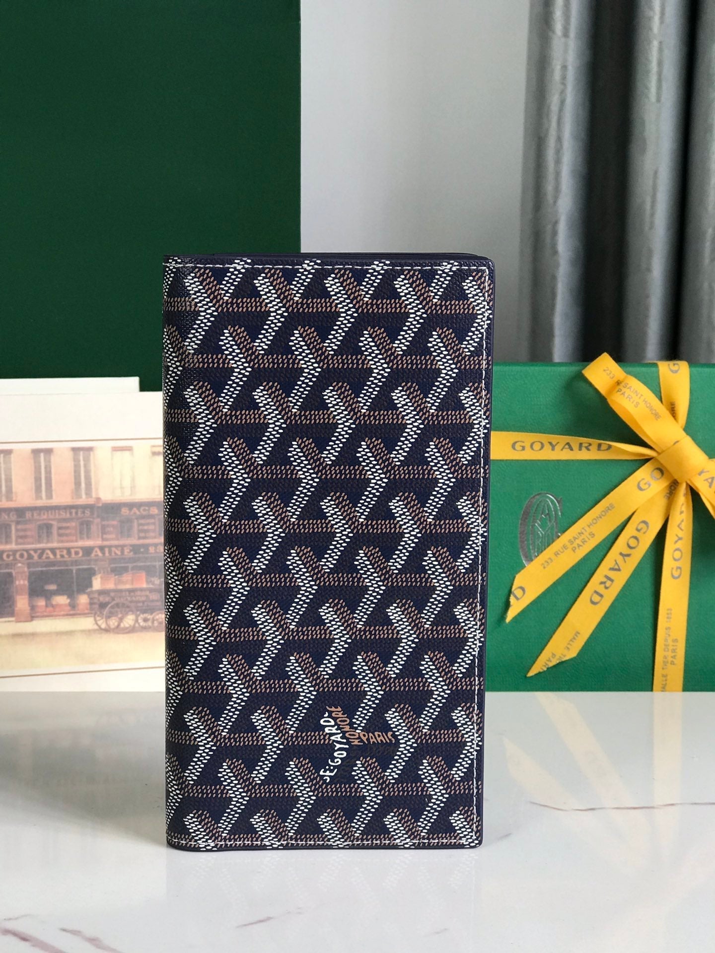 CARTERA RICHELIEU 19 DE LONA GOYARDINA AZUL MARINO