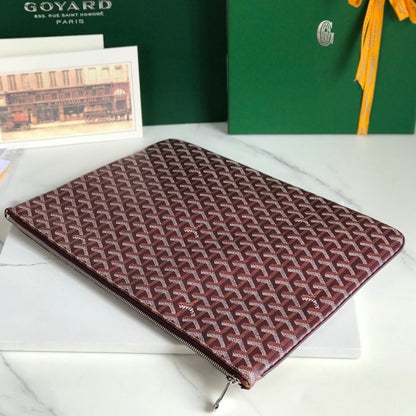 S¨¦NAT MGM POUCH 40 IN BURGUNDY RED GOYARDINE CANVAS