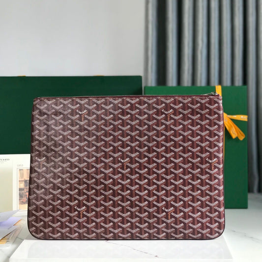 S¨¦NAT MGM POUCH 40 IN BURGUNDY RED GOYARDINE CANVAS