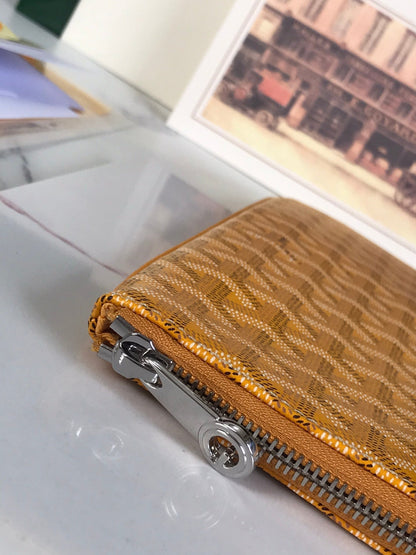 S¨¦NAT MGM POUCH 40 IN YELLOW GOYARDINE CANVAS