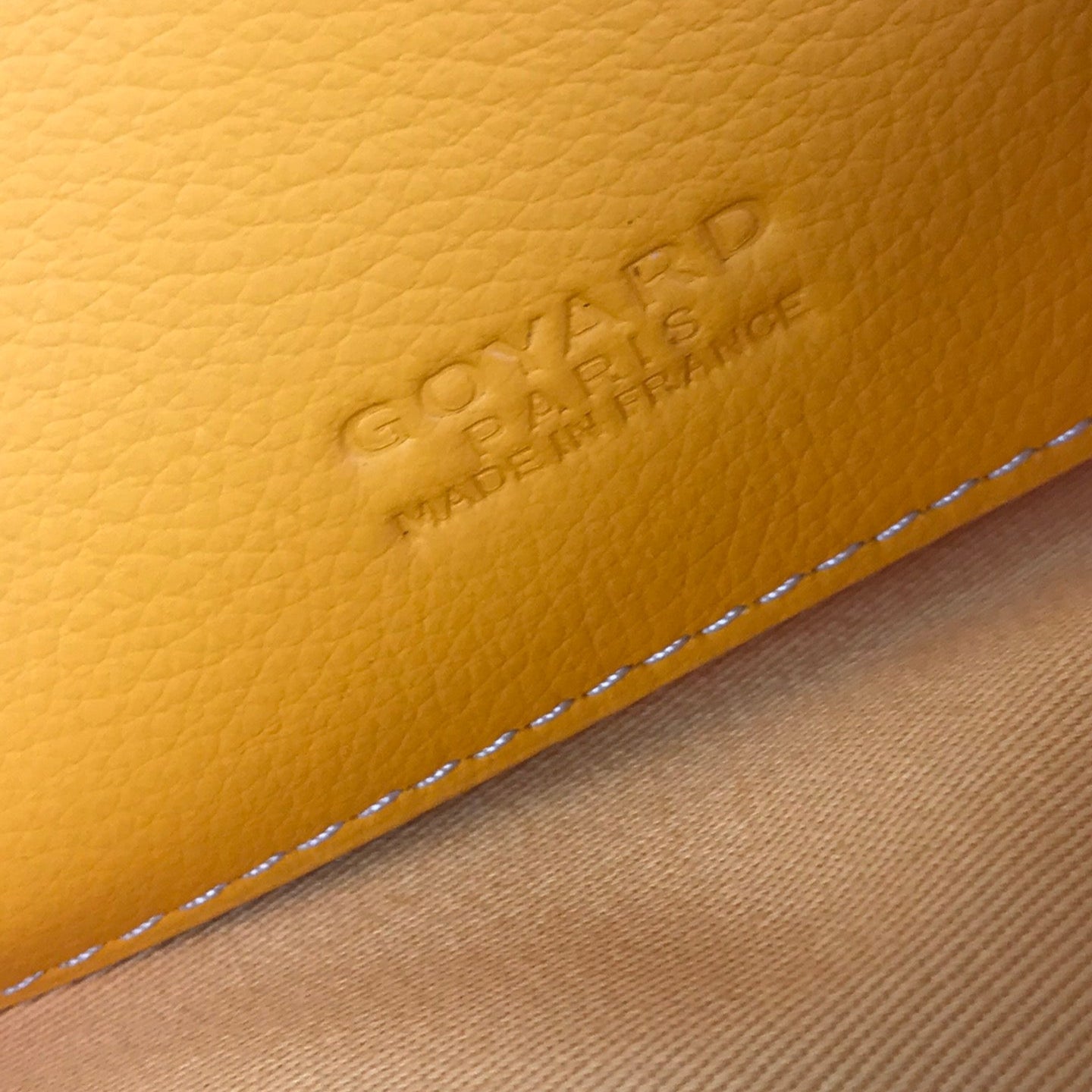 S¨¦NAT MGM POUCH 40 IN YELLOW GOYARDINE CANVAS