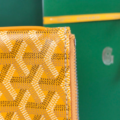 S¨¦NAT MGM POUCH 40 IN YELLOW GOYARDINE CANVAS