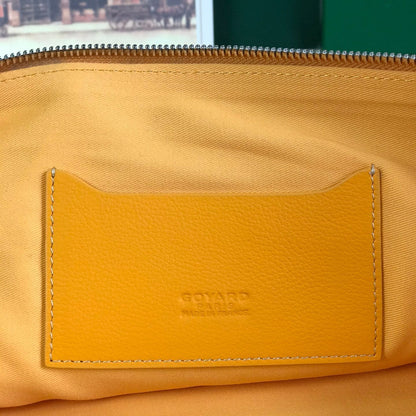 S¨¦NAT MGM POUCH 40 IN YELLOW GOYARDINE CANVAS