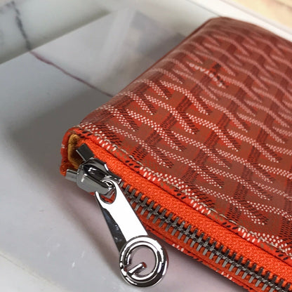 S¨¦NAT MGM POUCH 40 IN RED ORANGE GOYARDINE CANVAS