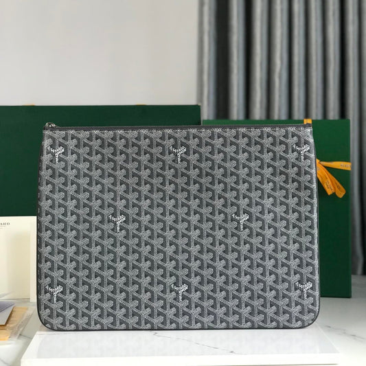 S¨¦NAT MGM POUCH 40 IN GREY GOYARDINE CANVAS