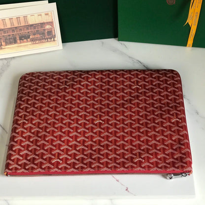 POCHETTE S¨¦NAT MGM 40 EN TOILE GOYARDINE ROUGE MONZA