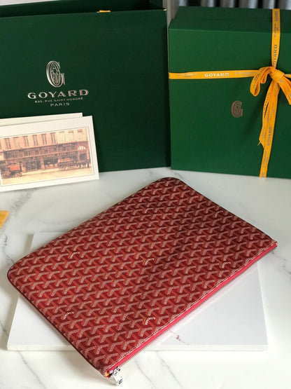 POCHETTE S¨¦NAT MGM 40 EN TOILE GOYARDINE ROUGE MONZA