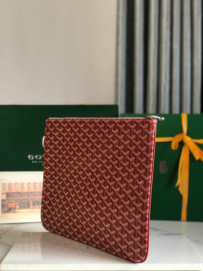 POCHETTE S¨¦NAT MGM 40 EN TOILE GOYARDINE ROUGE MONZA