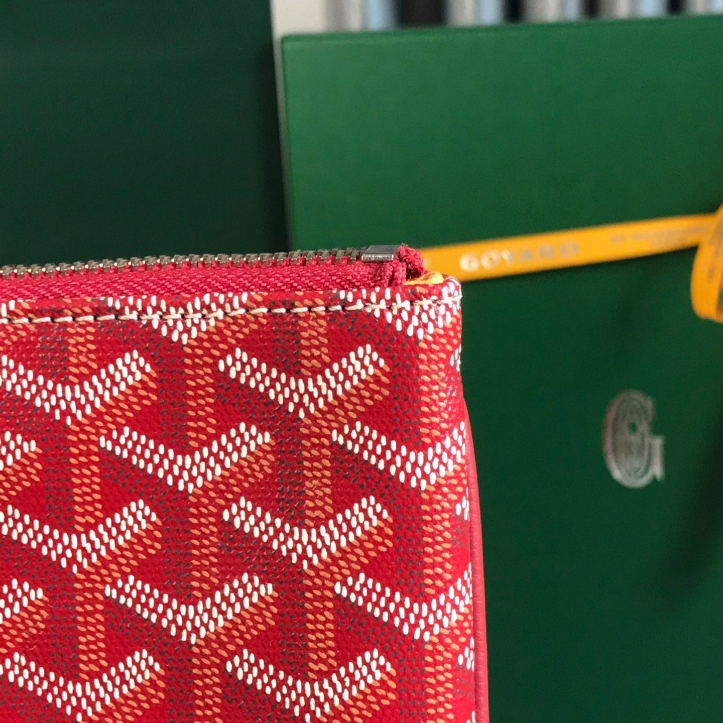 POCHETTE S¨¦NAT MGM 40 EN TOILE GOYARDINE ROUGE MONZA