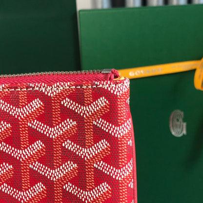 POCHETTE S¨¦NAT MGM 40 EN TOILE GOYARDINE ROUGE MONZA