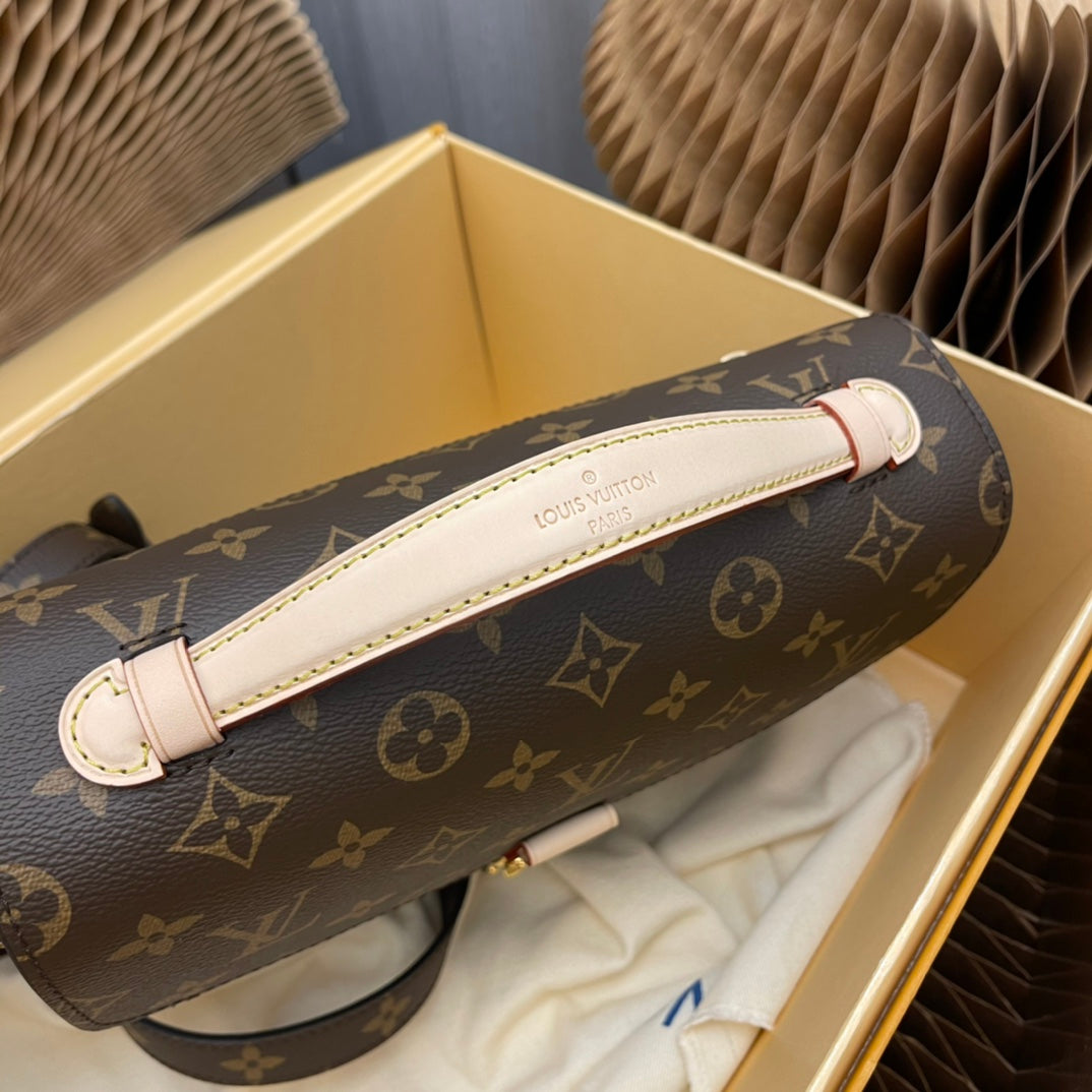 pochette metis 25 en toile monogram marron