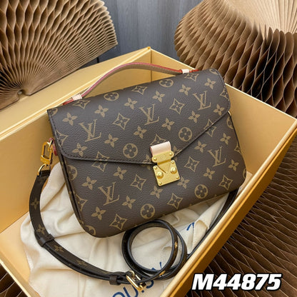 pochette metis 25 en toile monogram marron