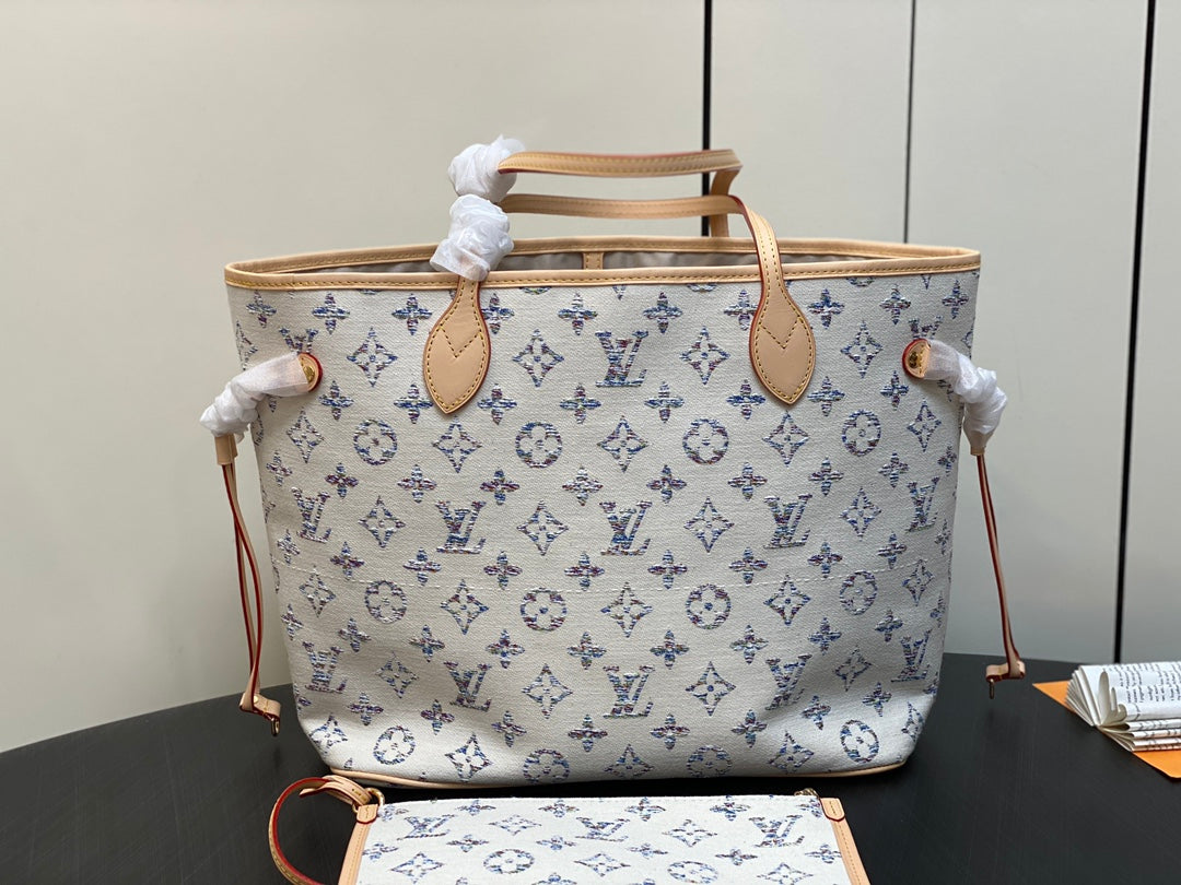 Tela jacquard con monograma multicolor beige mm 31 de Neverfull
