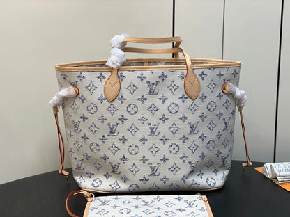 Tela jacquard con monograma multicolor beige mm 31 de Neverfull