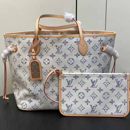 Tela jacquard con monograma multicolor beige mm 31 de Neverfull