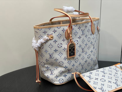Tela jacquard con monograma multicolor beige mm 31 de Neverfull