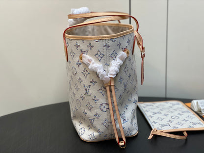 Tela jacquard con monograma multicolor beige mm 31 de Neverfull