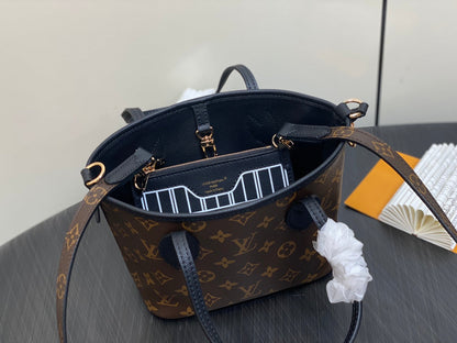 Neverfull 24 Bandouli¨¨re Inside Out BB Black Calfskin