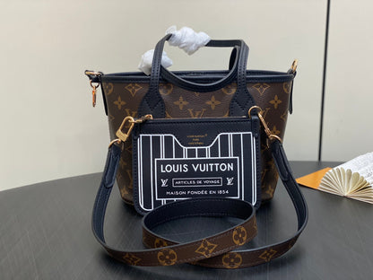 Neverfull 24 Bandouli¨¨re Inside Out BB Black Calfskin