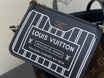 Neverfull 24 Bandouli¨¨re Inside Out BB Black Calfskin