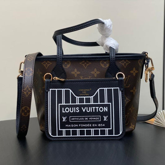 Neverfull 24 Bandouli¨¨re Inside Out BB Black Calfskin