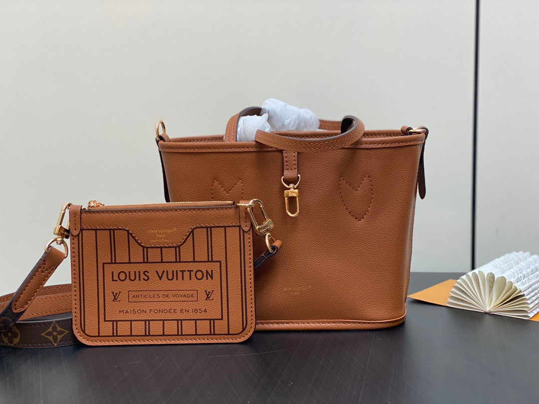 Neverfull 24 Bandouli¨¨re Inside Out BB Brown Calfskin