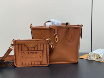 Neverfull 24 Bandouli¨¨re Inside Out BB Brown Calfskin