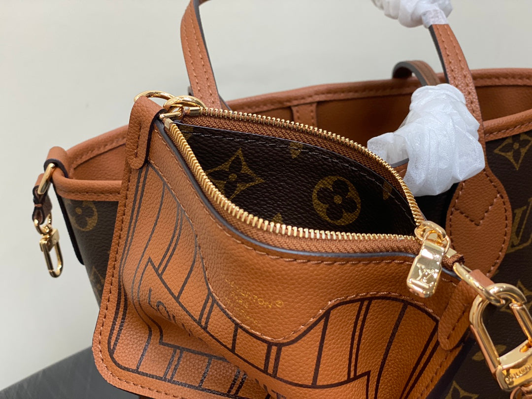 Neverfull 24 Bandouli¨¨re Inside Out BB Brown Calfskin