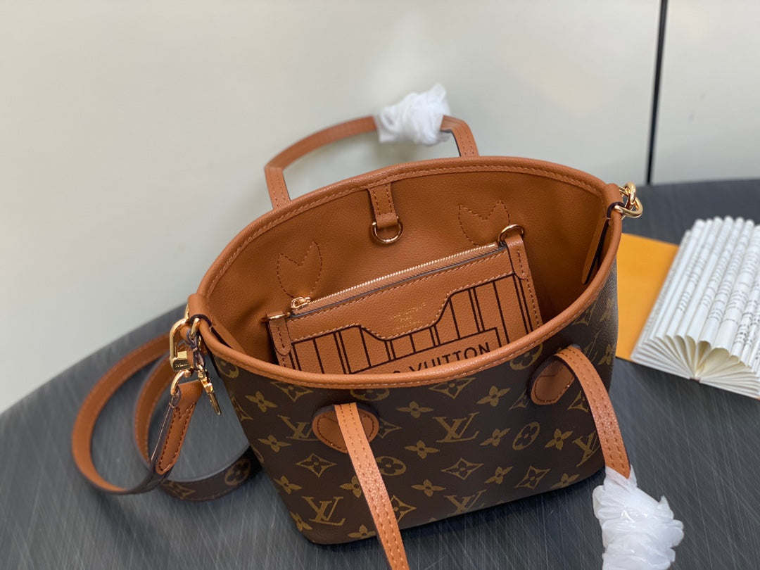 Neverfull 24 Bandouli¨¨re Inside Out BB Brown Calfskin