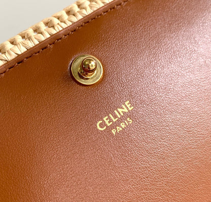 celin multipochette 23 beige raffia trimmings calfskin