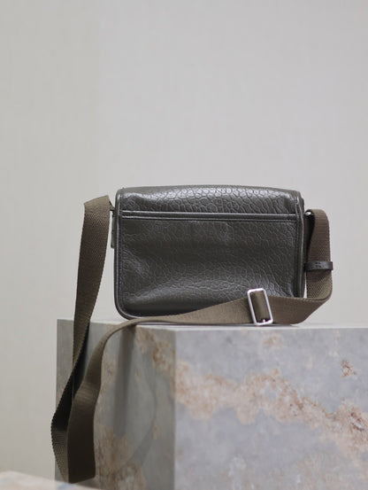 NIKI BABY 22 IN UNIFORM GREEN LAMBSKIN SILVER LOGO