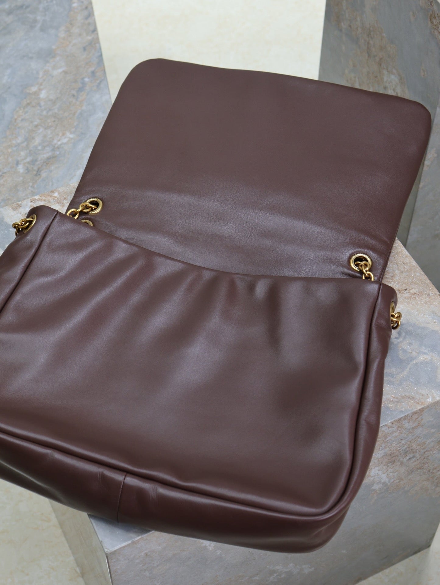 JAMIE 4.3 GRAND SAC 43 EN CUIR D'AGNEAU ROUGE VIN QUINCAILLERIE DORÉ