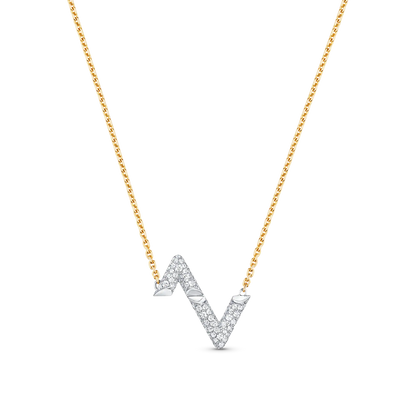 DIANA VOLT SILVER DIAMOND PEDANT NECKLACE