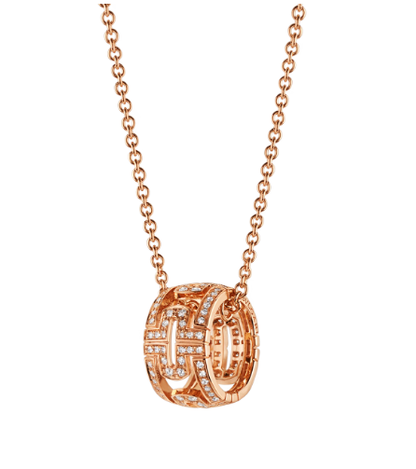 DIANA PARENTESI NECKLACE PINK GOLD DIAMOND
