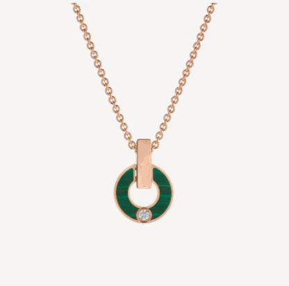 DIANA GARI NECKLACE PINK GOLD MALACHITE