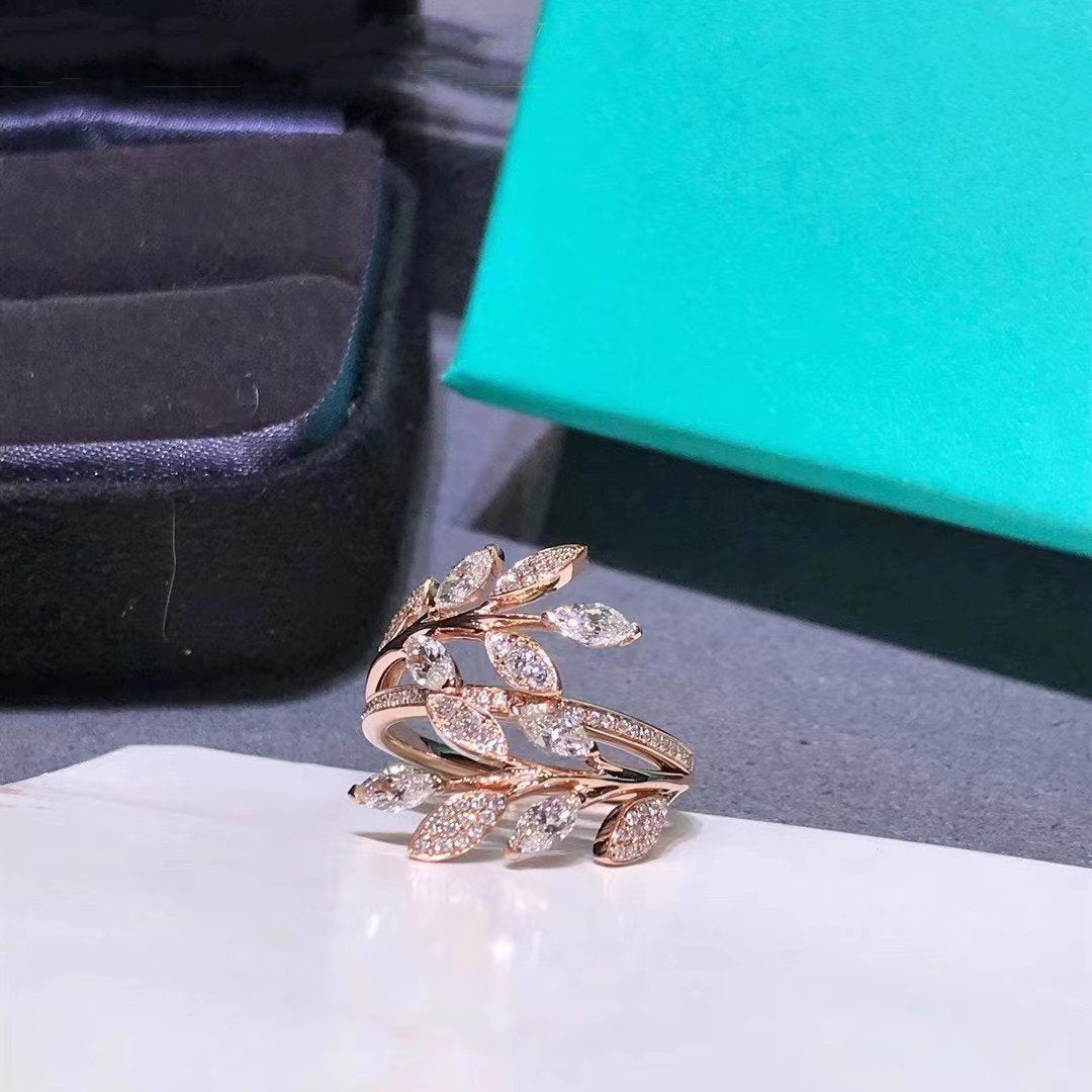 ANILLO VICTORIA DIAMOND VINE BYPASS ORO ROSA
