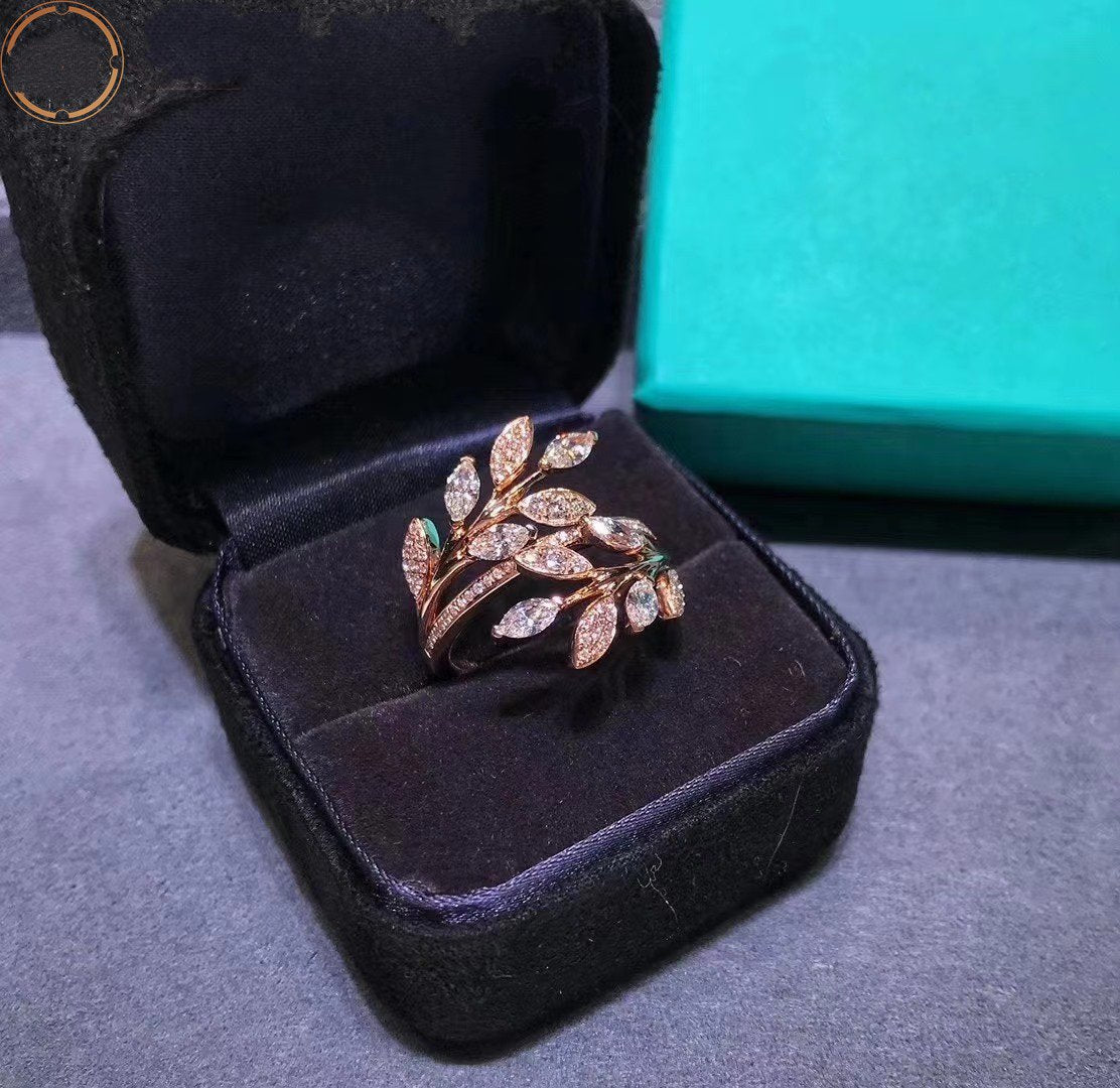ANILLO VICTORIA DIAMOND VINE BYPASS ORO ROSA