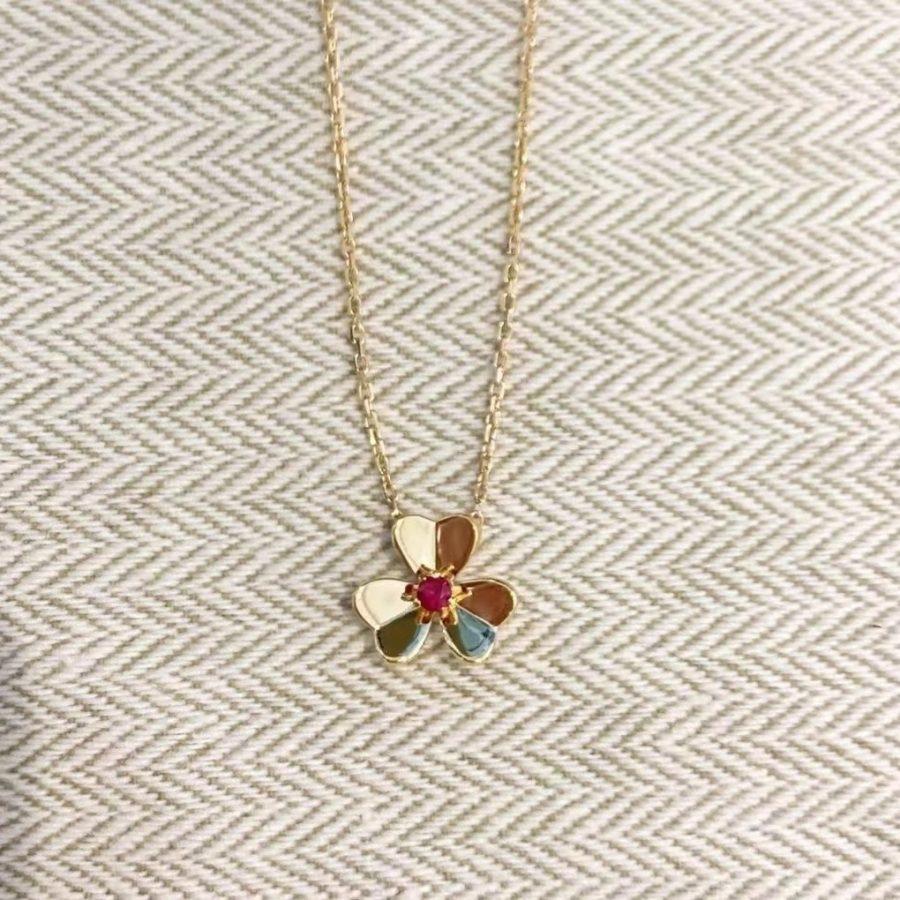 DIANA FRIVOLE GOLD FLOWER NECKLACE