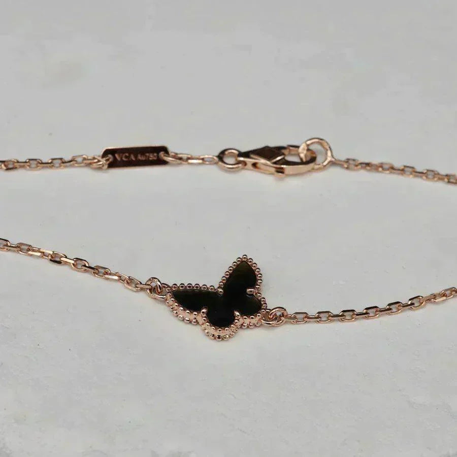 DIANA BUTTERFLY ONYX  BUTTERFLY BRACELET