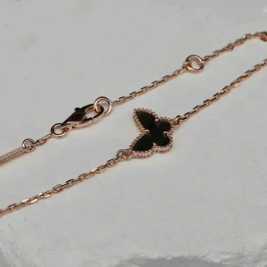 DIANA BUTTERFLY ONYX  BUTTERFLY BRACELET