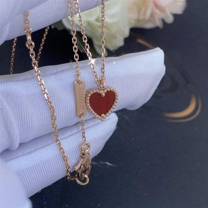 DIANA SWEET CLOVER CARNELIAN HEART NECKLACE
