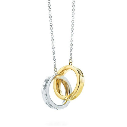 PETIT COLLIER PENDENTIF CERCLES ENTRELACÉS