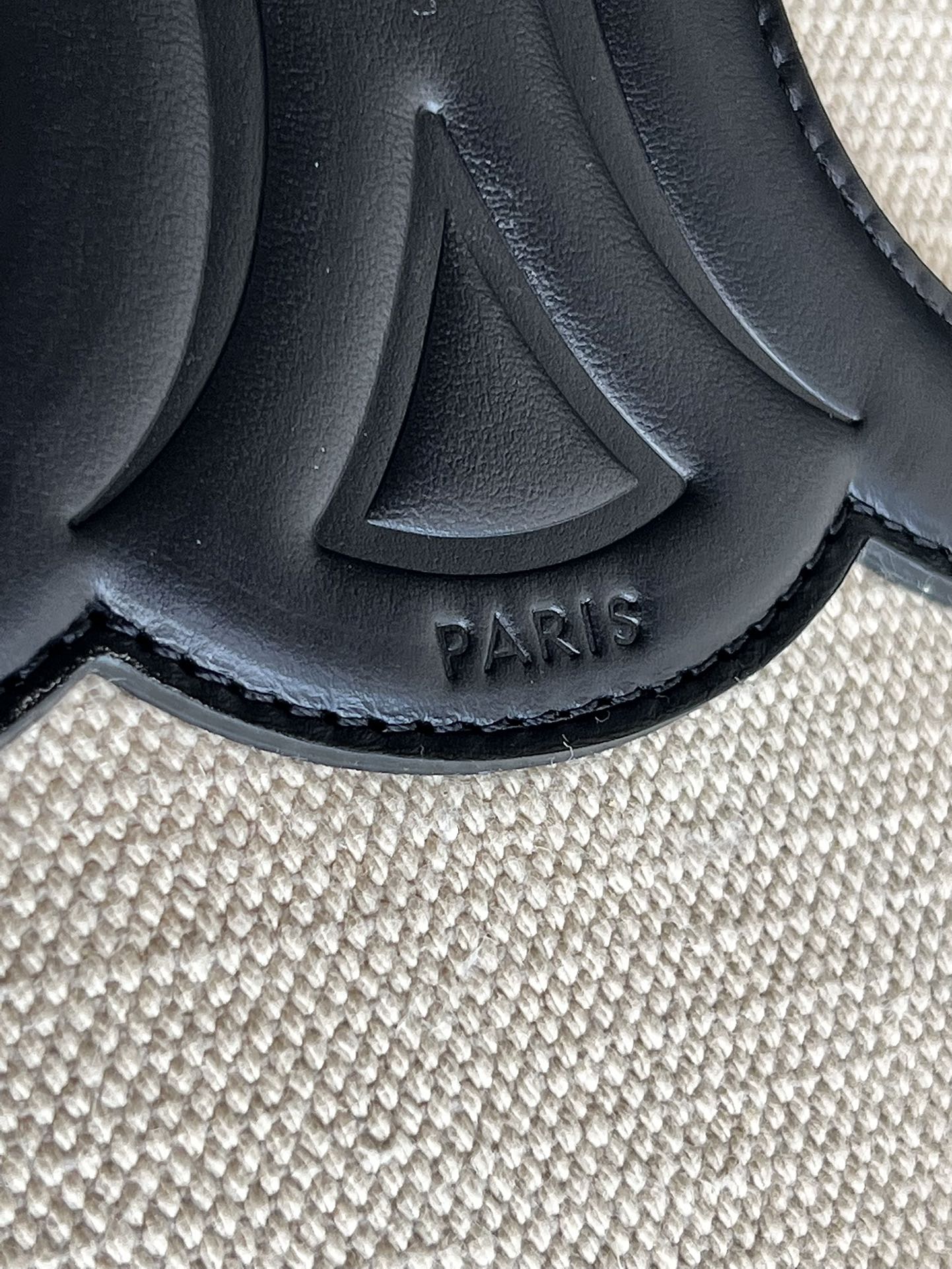 CUBO PEQUEÑO CUIR TRIOMPHE 24CM EN TEXTIL RAYAS Y PIEL DE BECERRO NEGRA