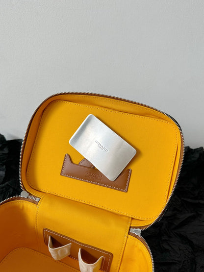 BOLSA DE MAQUILLAJE GOYA 20CM LONA NEGRA Y TAN